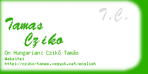 tamas cziko business card